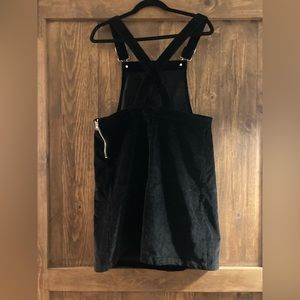 H&M Maternity black corduroy pinafore/ overall dress- size medium